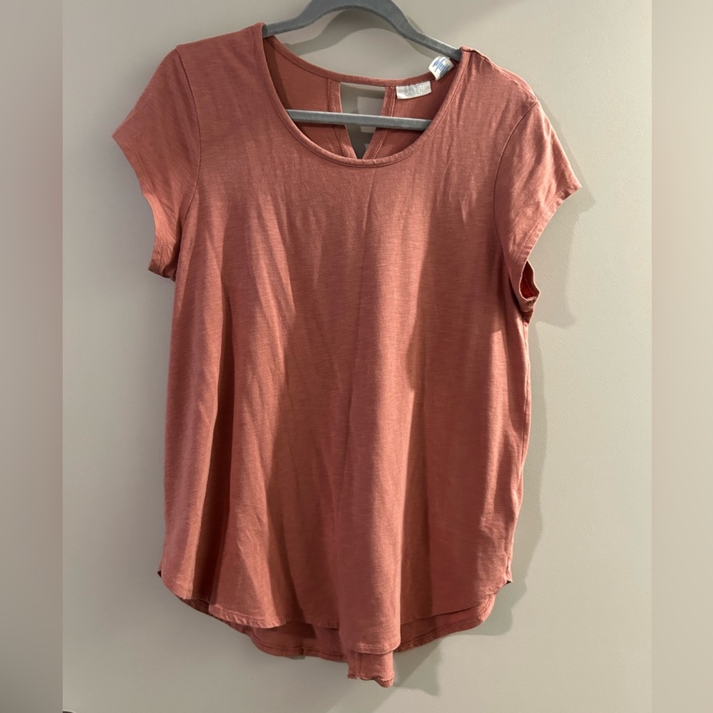 Sigrid Olsen Terracotta Short Sleeve Tee